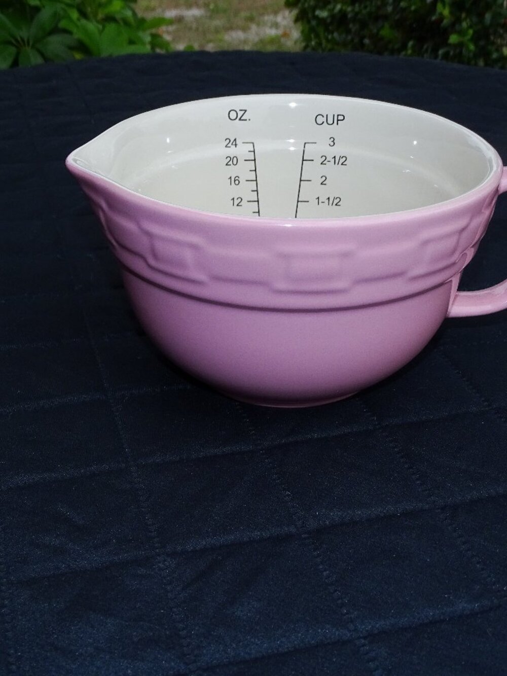 Longaberger Pink Ceramic Measuring Pitcher New